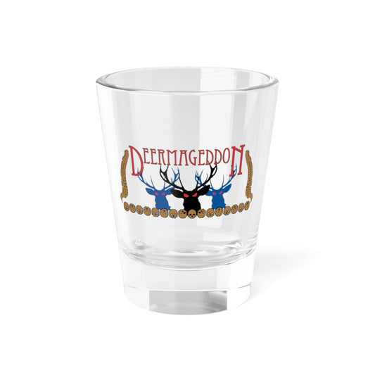 Official Deermageddon the Musical Logo Shot Glass, 1.5oz