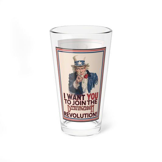 Official Deermageddon the Musical Uncle Sam Pint Glass