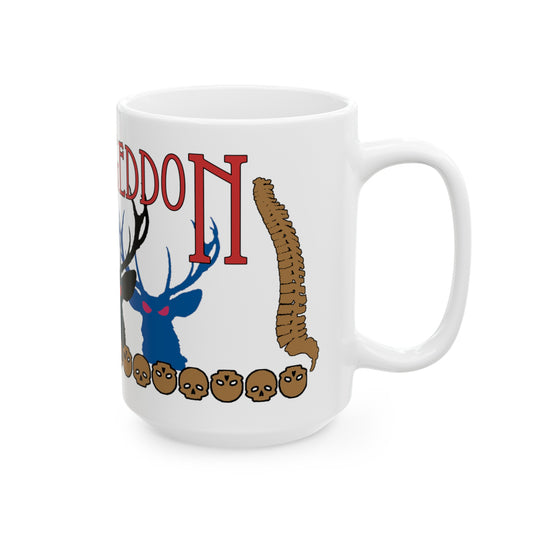 Official Deermageddon Logo White Coffee Mug - 15oz