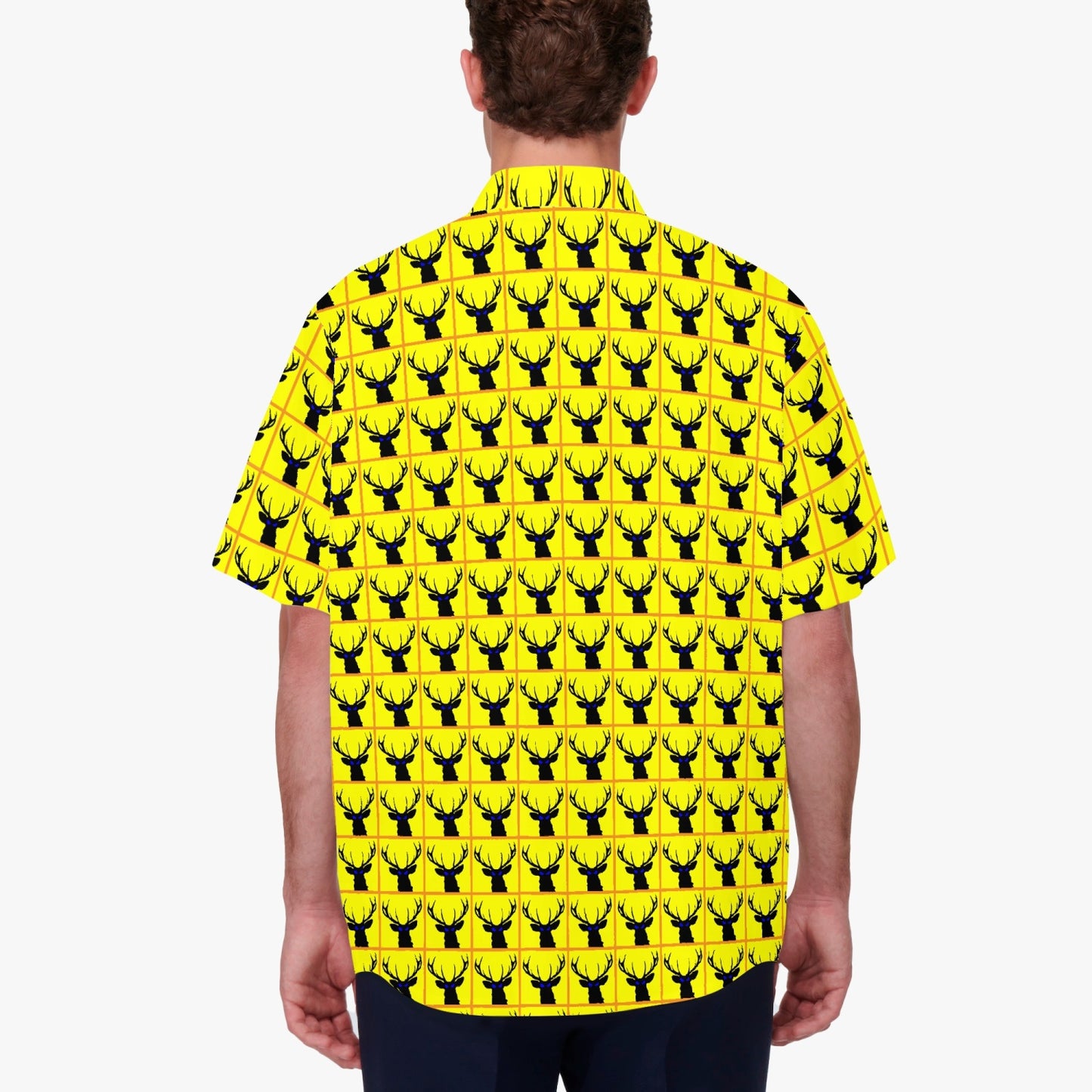 Deermageddon the Musical Yellow Checkerboard Hawaiian Tee