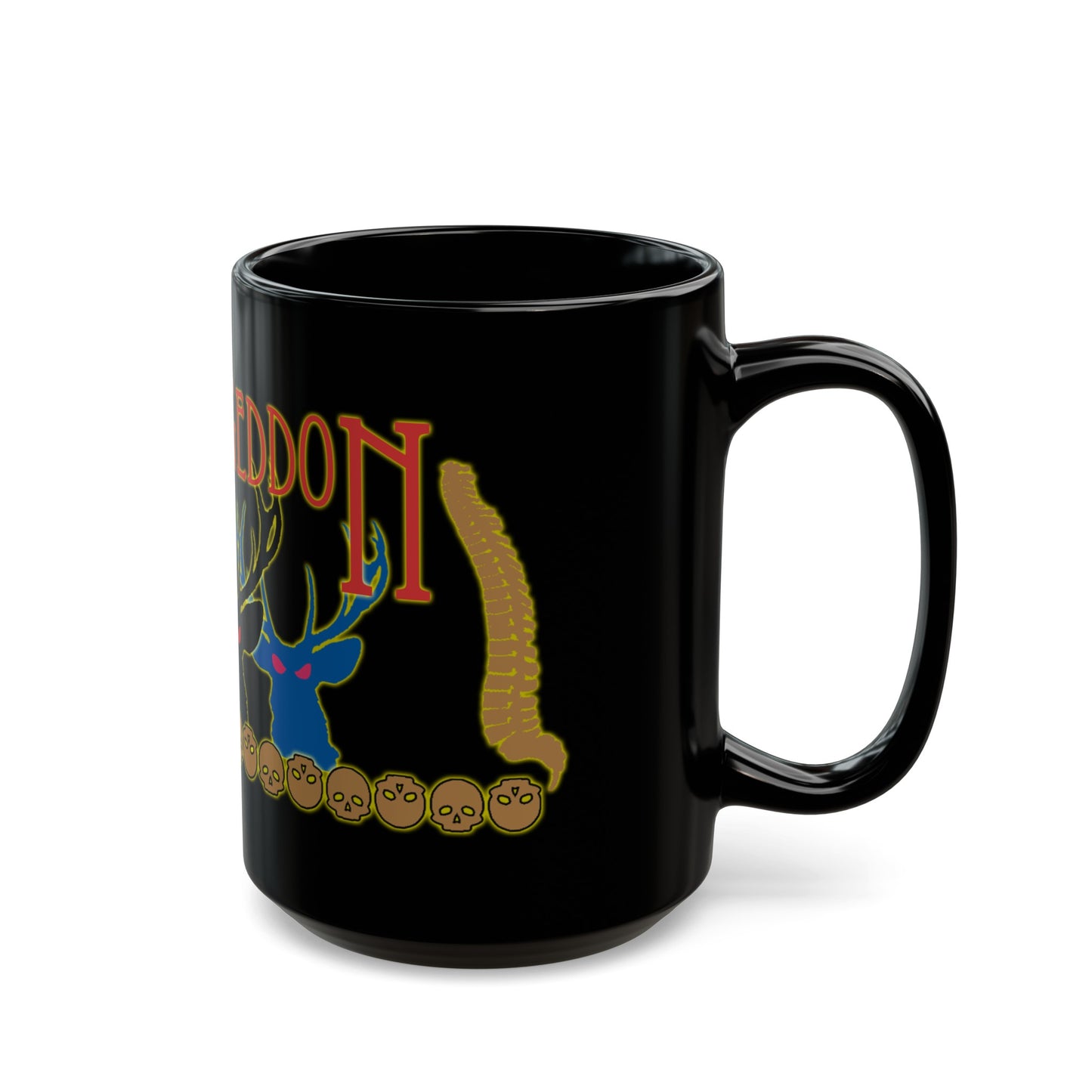 Official Deermageddon Logo Black Coffee Mug - 15oz