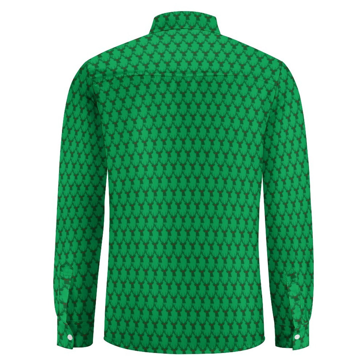 Official Deermageddon Green Men's Long Sleeve Dress Shirt