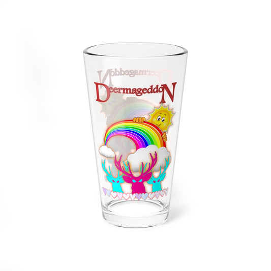 Official Deermageddon the Musical Sunshine and Rainbows Pint Glass