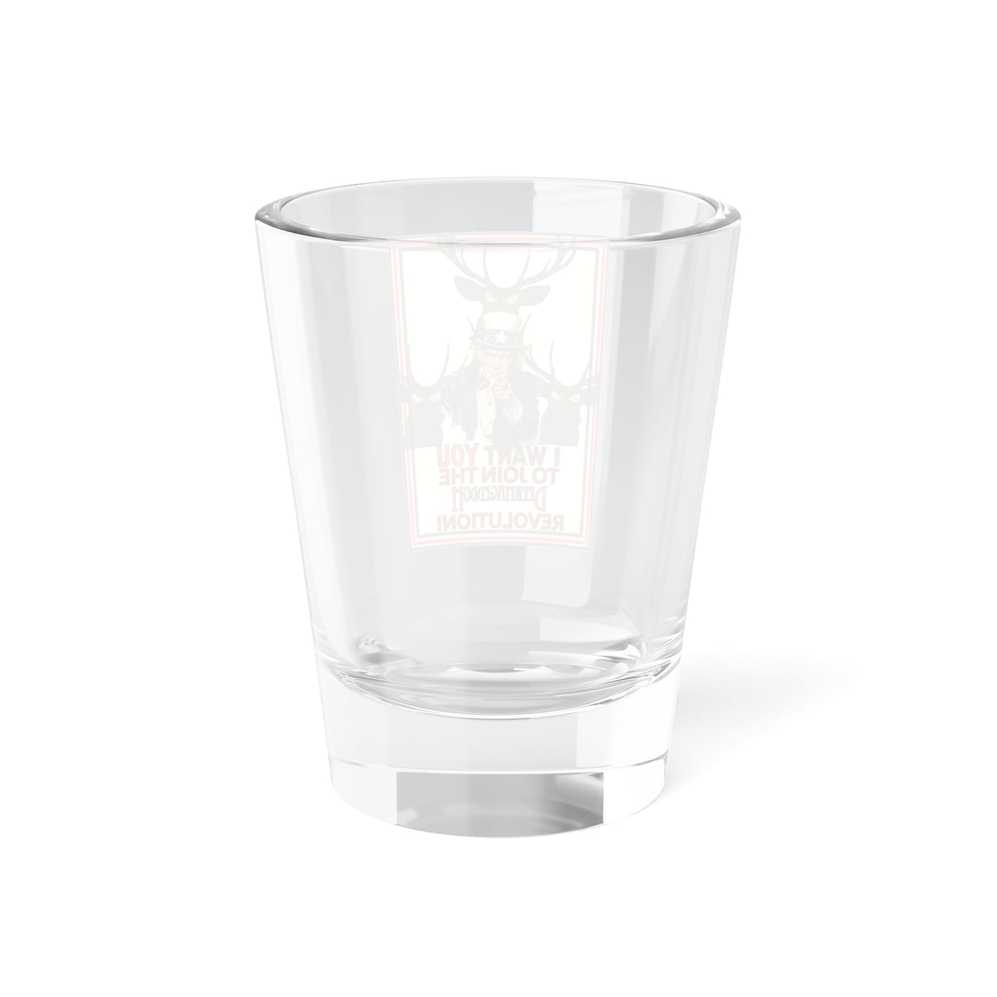 Official Deermageddon the Musical "Uncle Sam with Deer" Shot Glass, 1.5oz