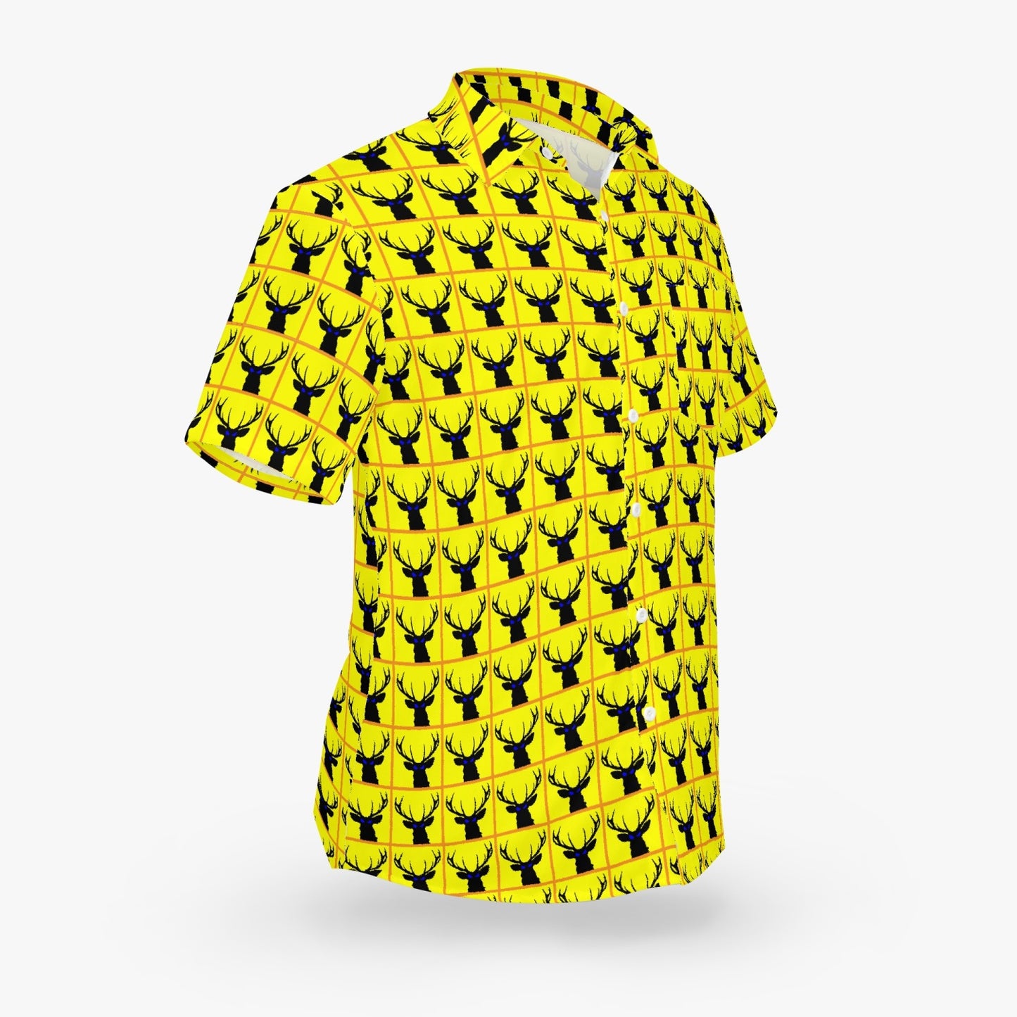 Deermageddon the Musical Yellow Checkerboard Hawaiian Tee