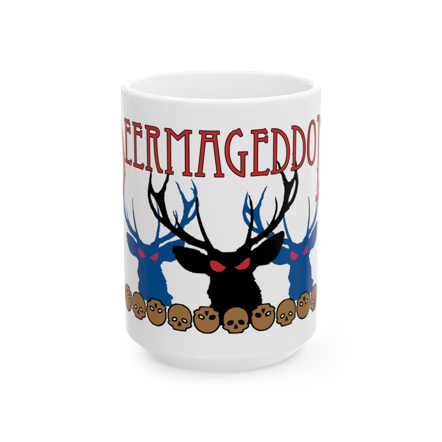 Official Deermageddon Logo White Coffee Mug - 15oz