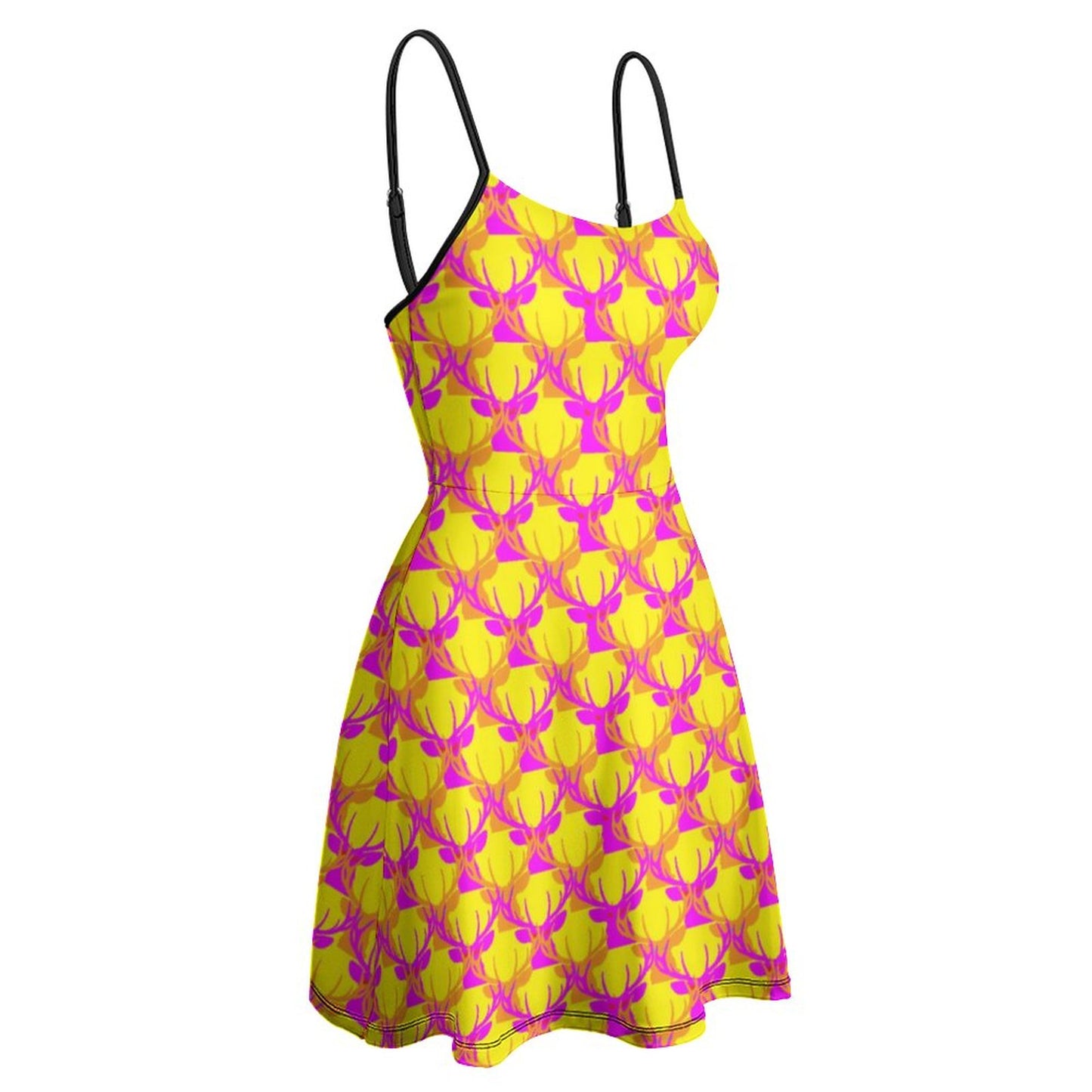 Official Deermageddon the Musical Yellow, Orange, & Pink Spaghetti Dress NZ002 (All-Over Printing)