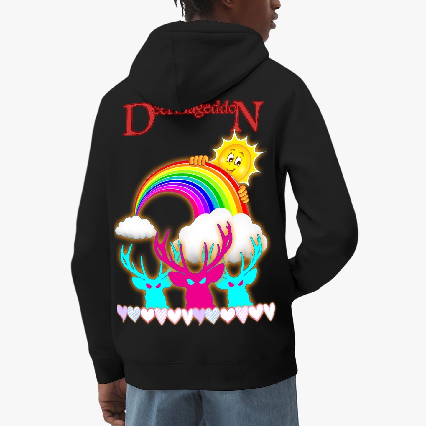 Official Deermageddon the Musical "Sunshine and Rainbows" Unisex Classic Lined Pullover Hoodie