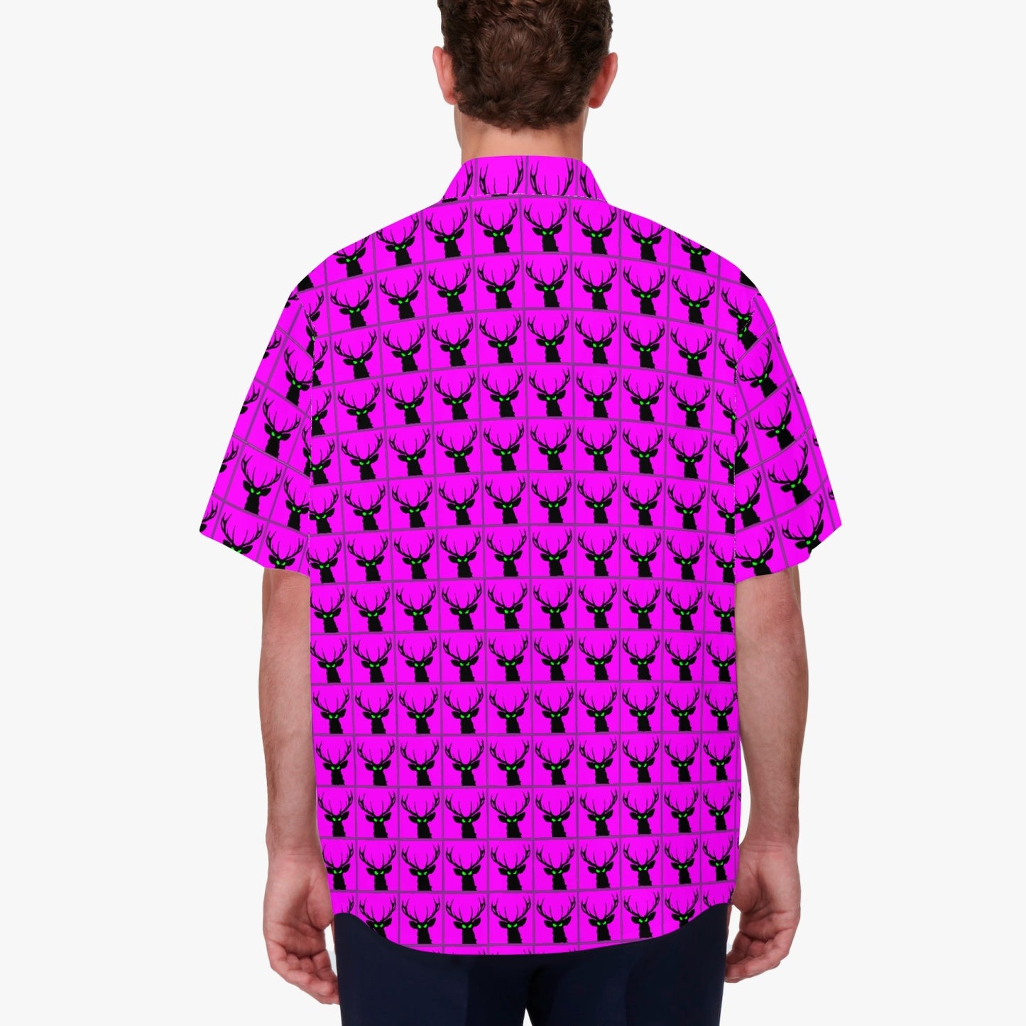 Deermageddon the Musical Pink Checkerboard Hawaiian Tee