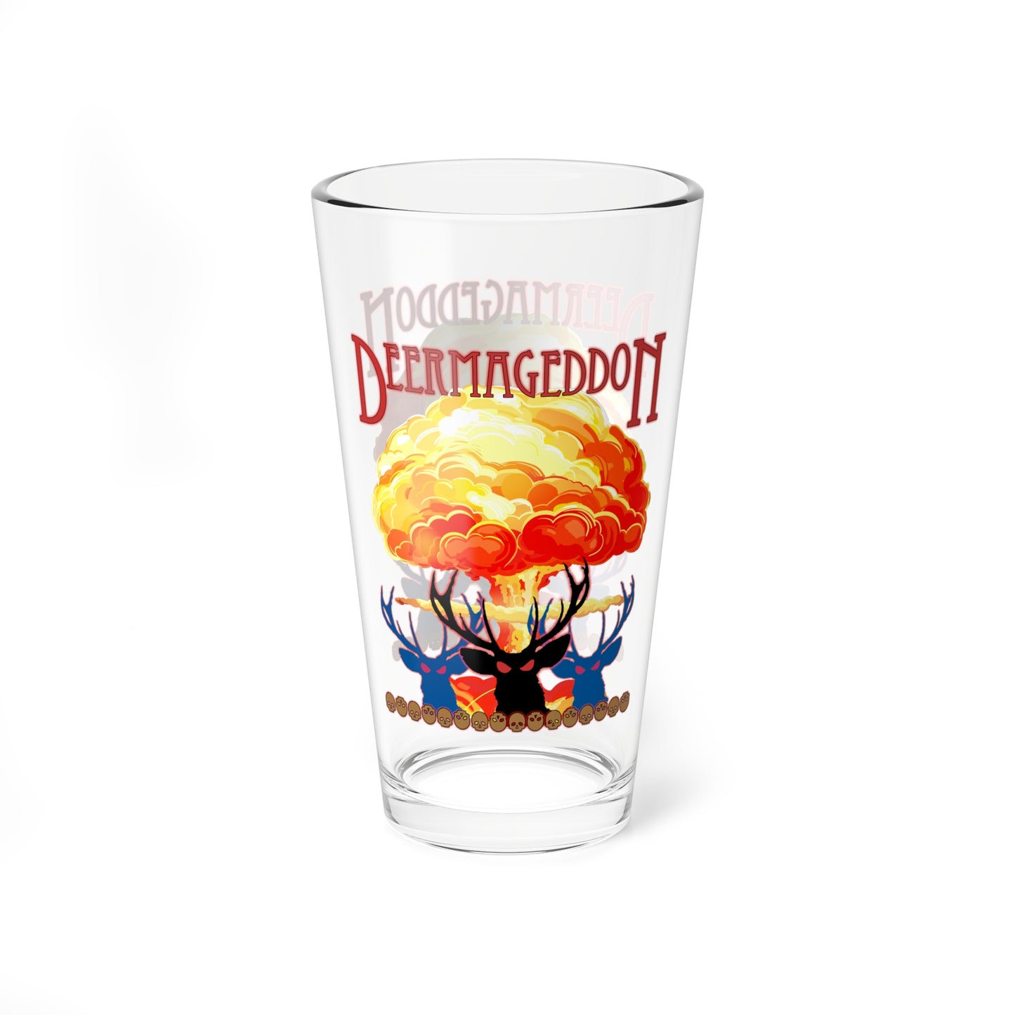 Official Deermageddon the Musical "Nuke" Pint Glass