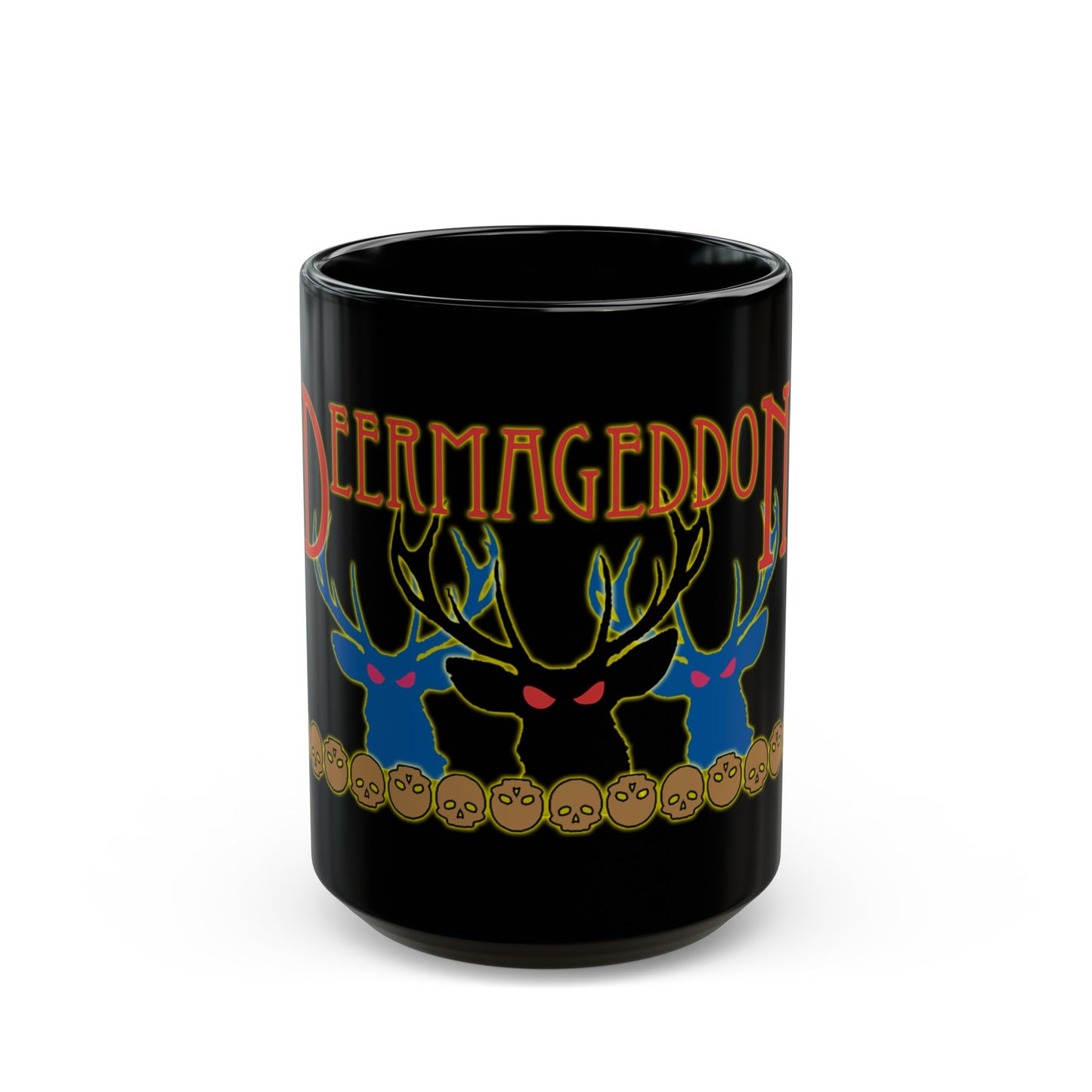 Official Deermageddon Logo Black Coffee Mug - 15oz