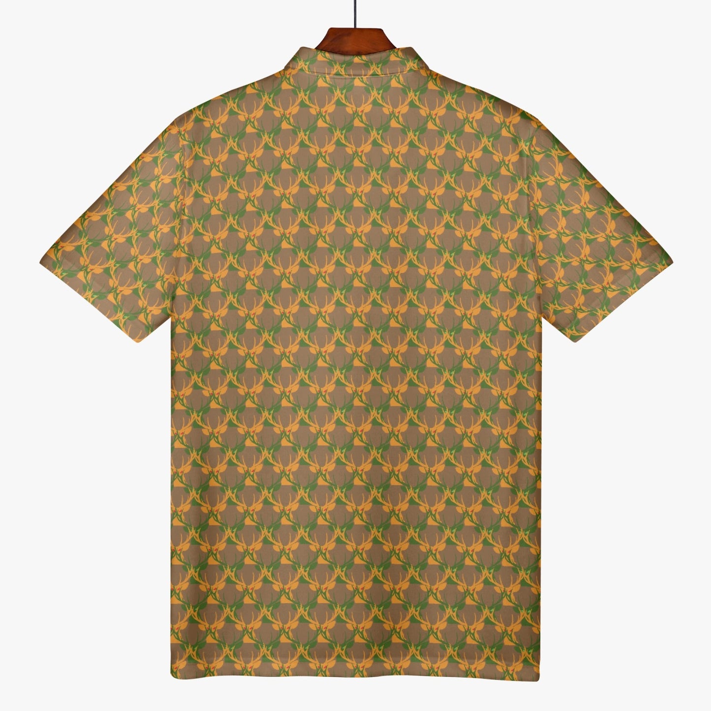 Official Deermageddon the Musical Men's Polo Golf Shirt Brown, Green, & Orange