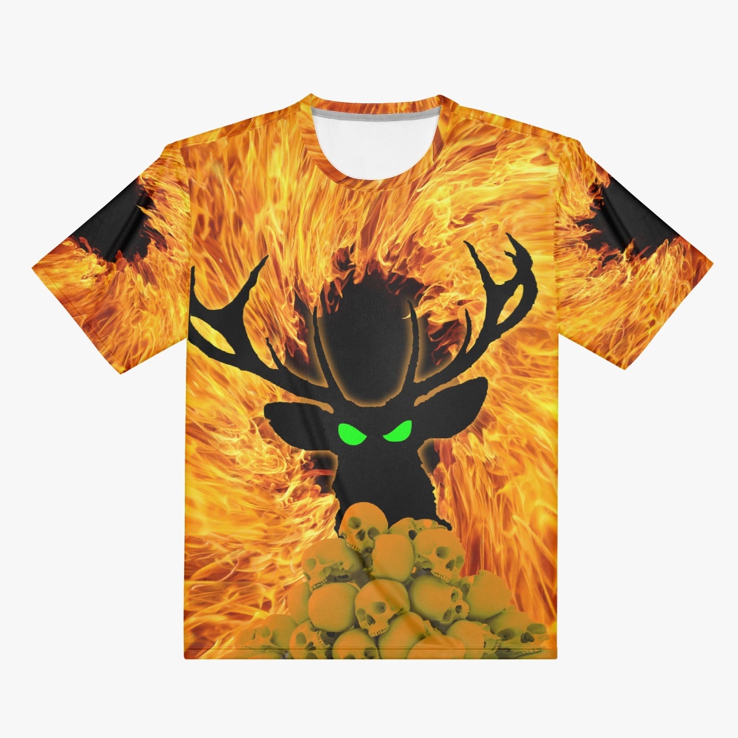 Deermageddon The Musical Fire & Flames All-Over-Print Handmade Men's Tee Shirt