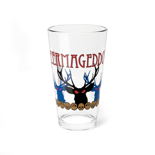 Official Deermageddon the Musical Logo Pint Glass