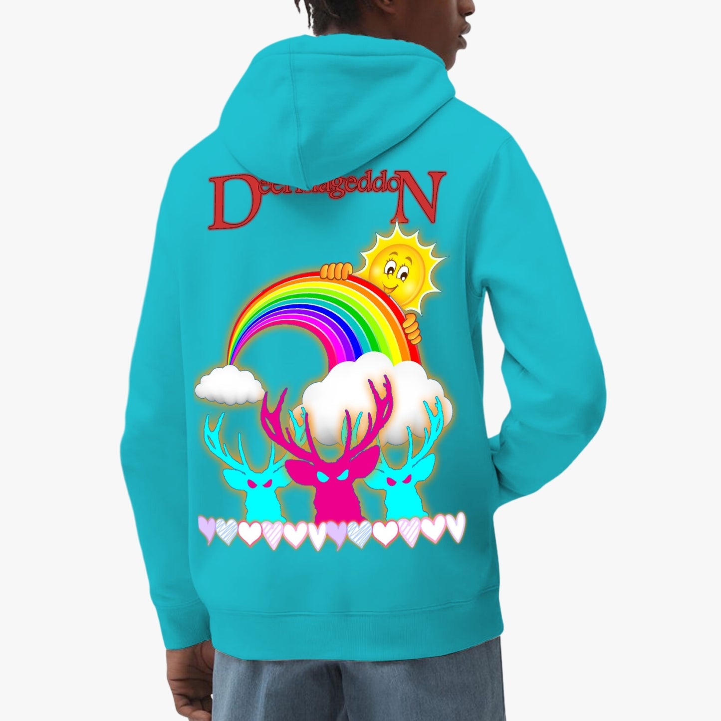 Official Deermageddon the Musical "Sunshine and Rainbows" Unisex Classic Lined Pullover Hoodie