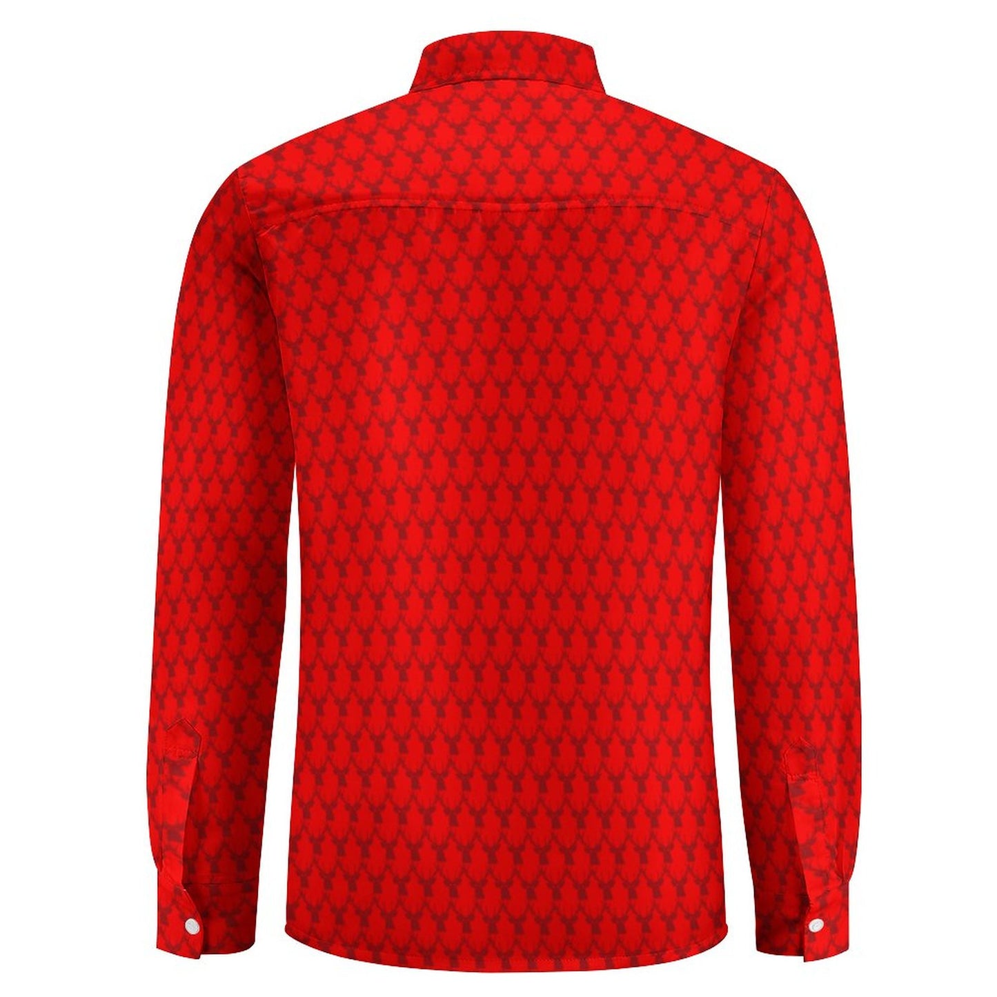 Official Deermageddon Red Men's Long Sleeve Dress Shirt