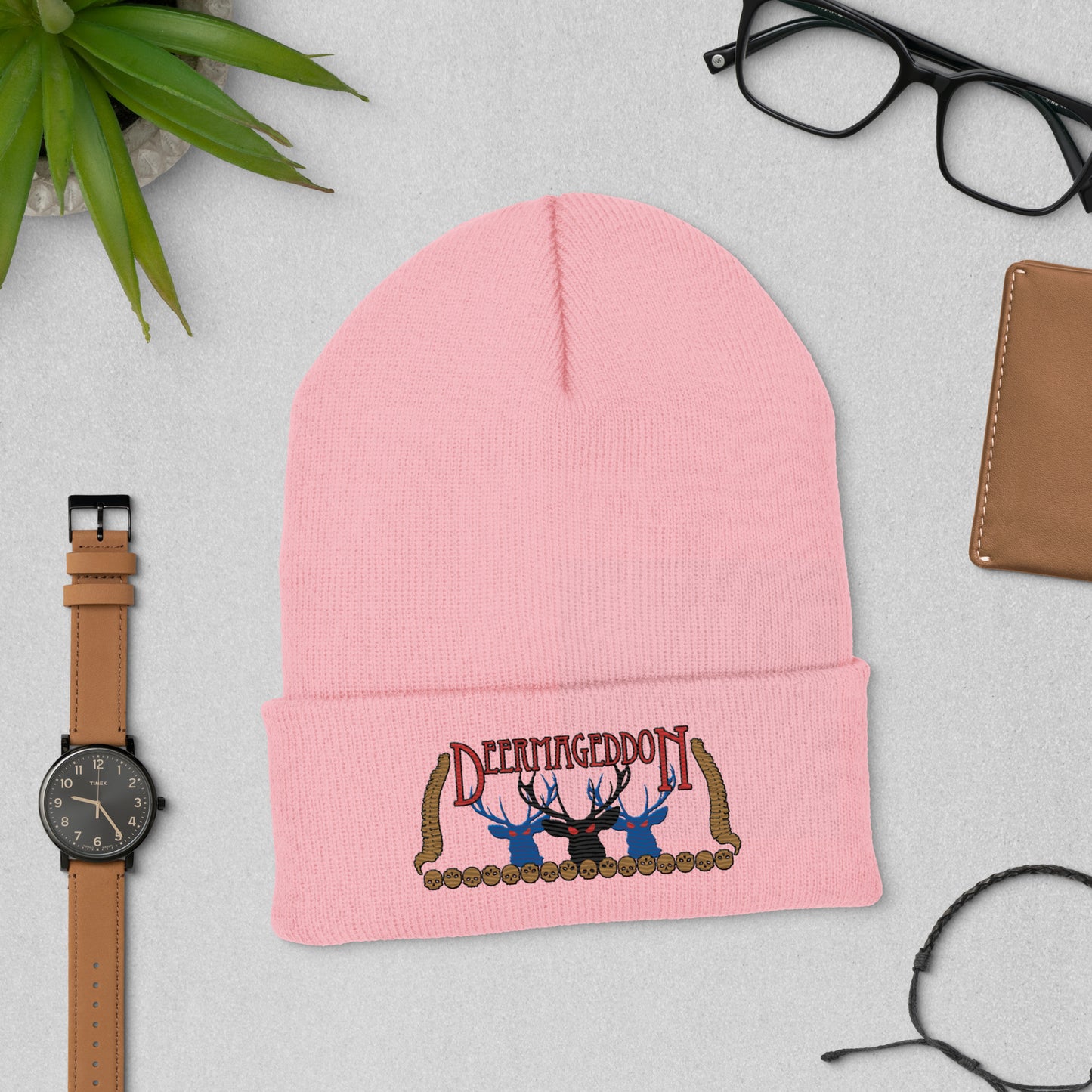 Official Deermageddon the Musical Embroidered Beanie Winter Cap