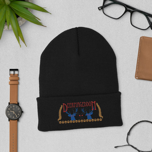 Official Deermageddon the Musical Embroidered Beanie Winter Cap