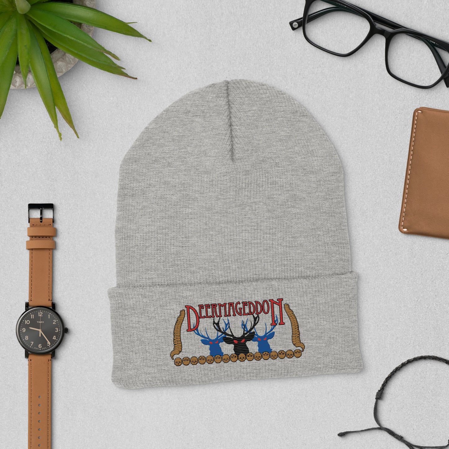 Official Deermageddon the Musical Embroidered Beanie Winter Cap