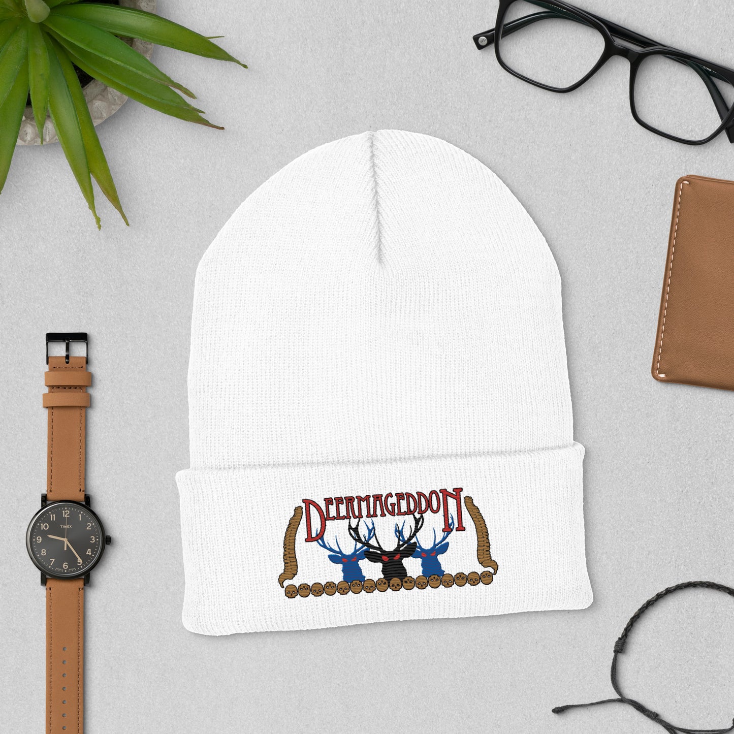 Official Deermageddon the Musical Embroidered Beanie Winter Cap