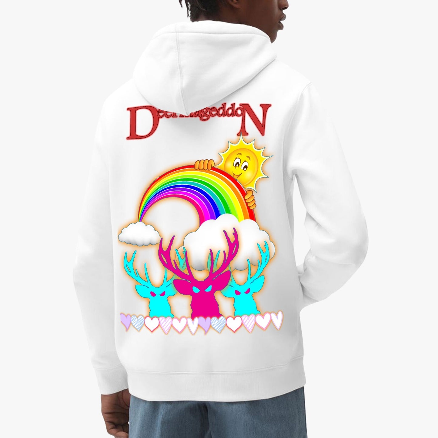 Official Deermageddon the Musical "Sunshine and Rainbows" Unisex Classic Lined Pullover Hoodie