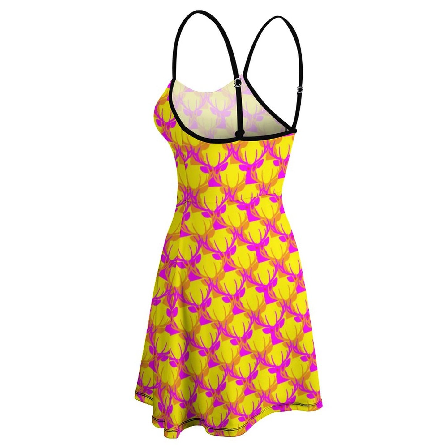 Official Deermageddon the Musical Yellow, Orange, & Pink Spaghetti Dress NZ002 (All-Over Printing)