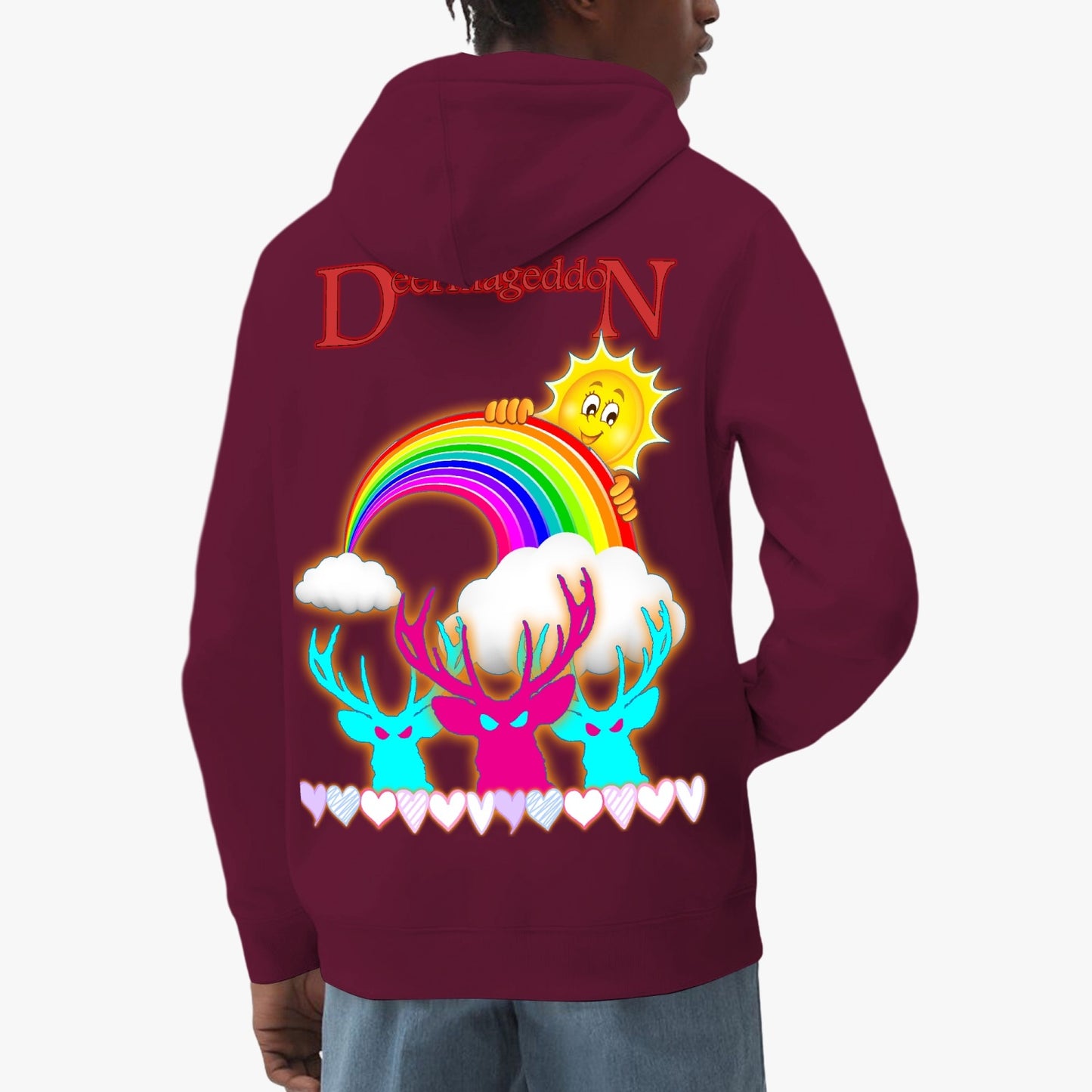 Official Deermageddon the Musical "Sunshine and Rainbows" Unisex Classic Lined Pullover Hoodie