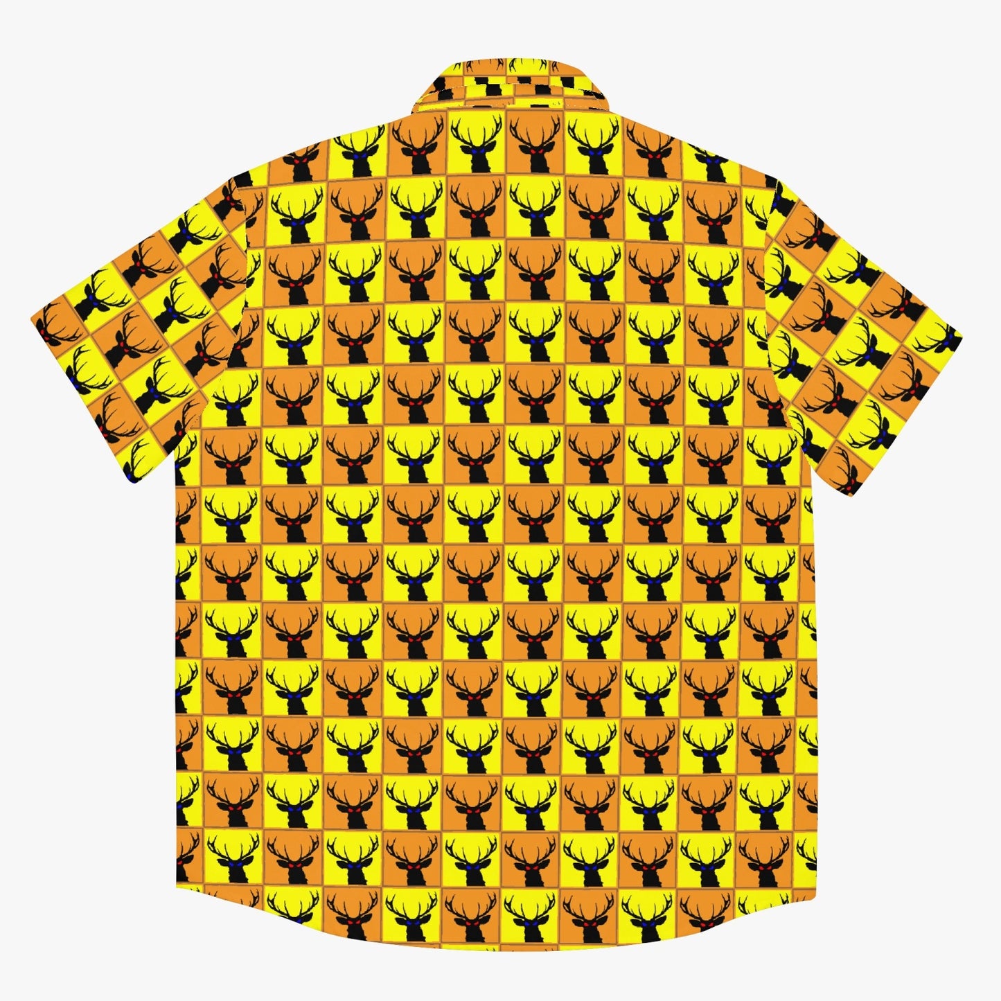 Deermageddon the Musical Yellow & Orange Checkerboard Hawaiian Tee