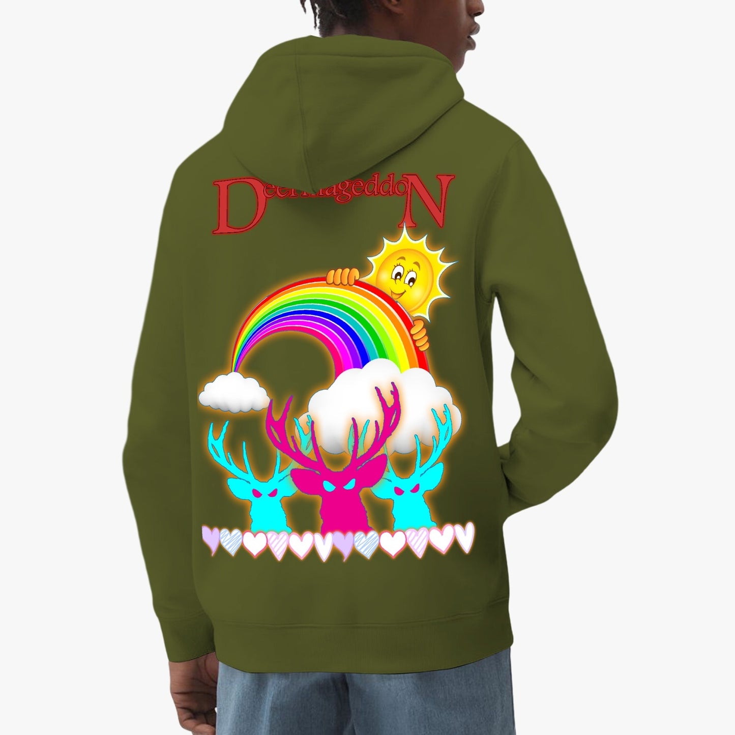 Official Deermageddon the Musical "Sunshine and Rainbows" Unisex Classic Lined Pullover Hoodie