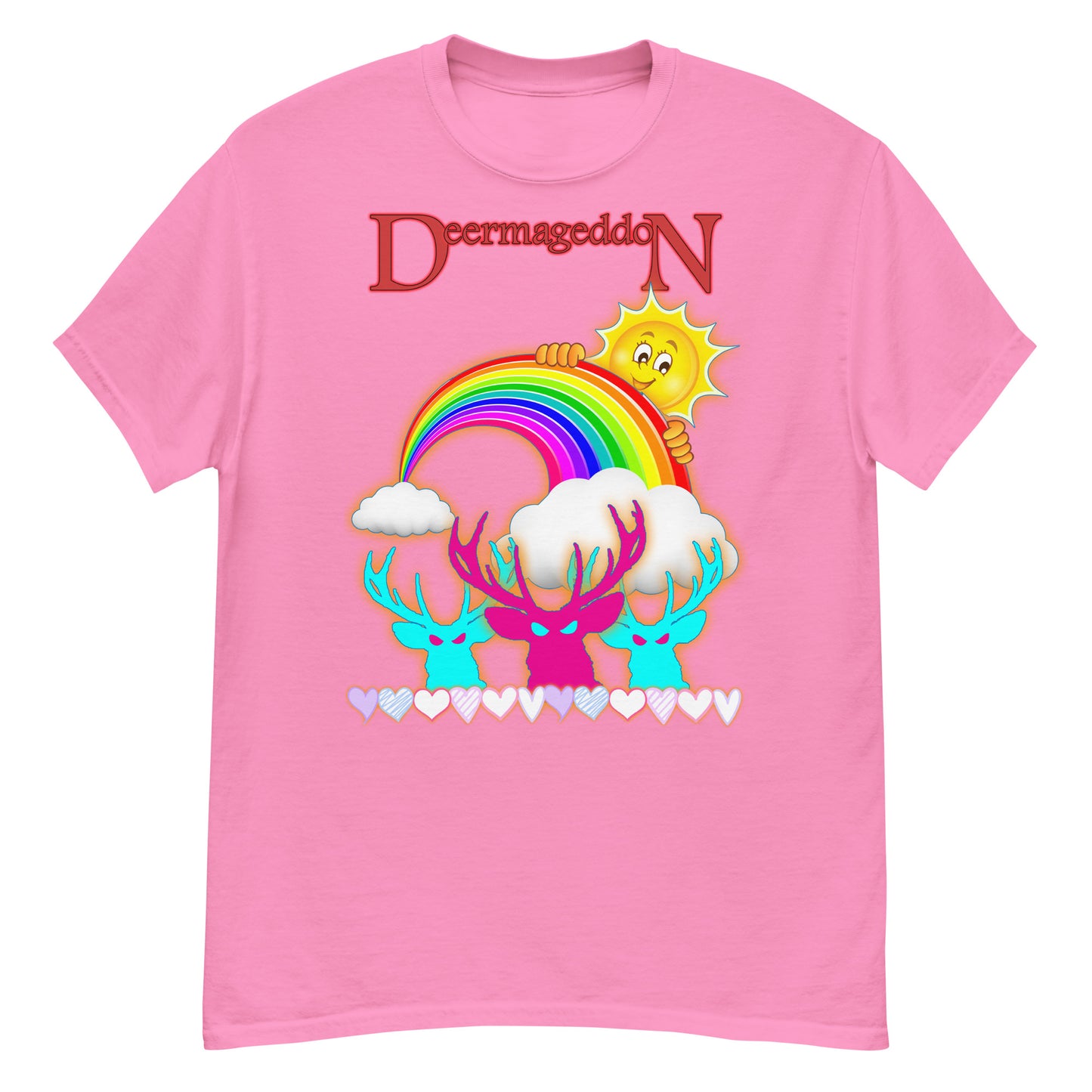 Deermageddon the Musical "Sunshine and Rainbows" Print Men's short sleeve t-shirt